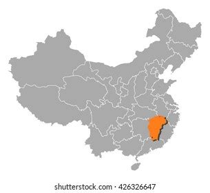 Map China Jiangxi Stock Vector (Royalty Free) 426326647 | Shutterstock