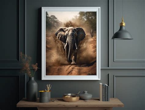 Rumble in the Jungle Digital Download Art Captivating Elephant Photo ...