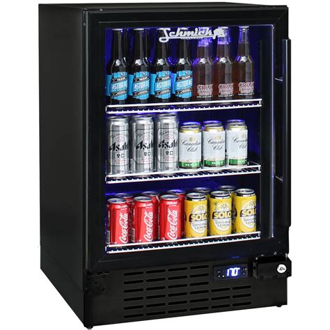 Under Bench Black Glass Door Bar Fridge Front Venting Classy Design JC132B-B-860 – Bar Fridges ...