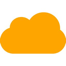 Orange cloud 4 icon - Free orange cloud icons