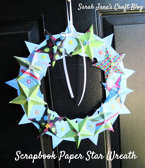 Scrapbook Paper Star Wreath