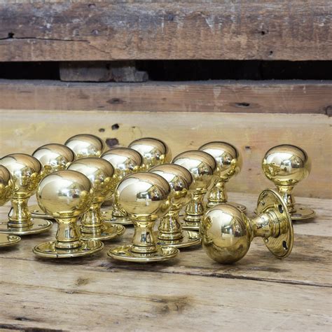 Late Victorian brass door knobs, - LASSCO - England's prime resource ...