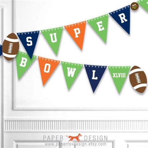 Etsy Finds: Super Bowl XLVIII! - B. Lovely Events | Super bowl decorations diy, Super bowl ...