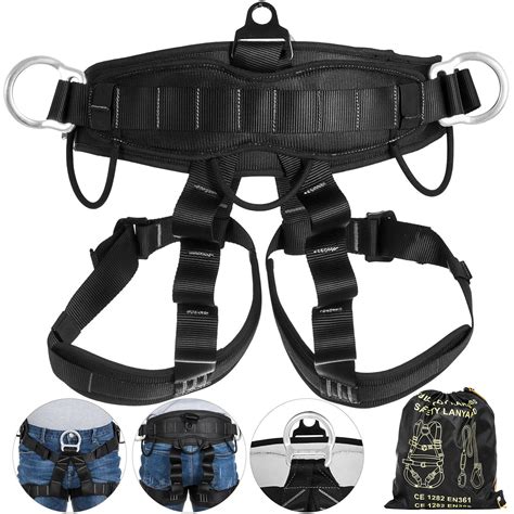 VEVOR Climbing Harness Fall Protection Rock Climbing Equip Gear with 3 D-Rings - Walmart.com ...