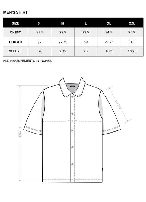 Men's Seersucker Button Up Shirt Size Chart – Malbon Golf