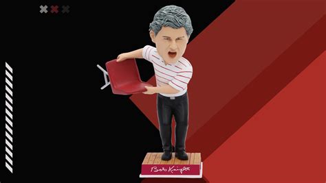 Bobby Knight: Bobblehead made of IU basketball coach's chair throw