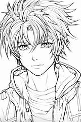 Premium Vector  Anime coloring Page sketch template