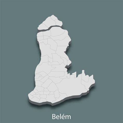 3d isometric map of Belem is a city of Brazil 11308954 Vector Art at ...