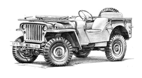 jeep pencil drawing | Jeep drawing, Jeep art, Car drawings