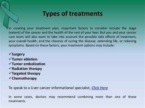 Liver Cancer treatment options