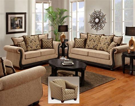 Splendid Italian Living Room Furniture Sets with Brown Sofa and Black Wooden Table … | Cheap ...