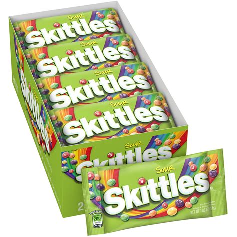 Skittles Sour Candy, 1.8 Ounce (24 Single Packs)- Buy Online in United Arab Emirates at ...