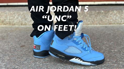 2023 AIR JORDAN 5 "UNC" "REVIEW & ON FEET! - YouTube