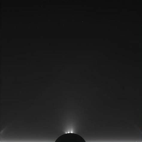 Enceladus' Geysers Erupt in Beautiful Show