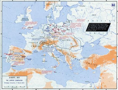 Leipzig Campaign, Map of Europe 1813