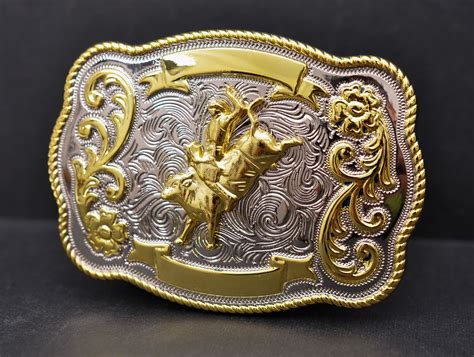 ROCK BULL RIDE RODEO LONG HUGE RODEO BIG COWBOY TEXAS WESTERN SHINE BELT BUCKLE | eBay