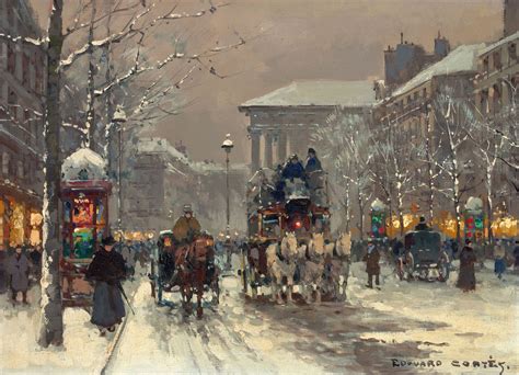 2017 Hot Selling Hd Print Oil Painting On Canvas Edouard Cortes Winter Scene In Paris 1930'S ...