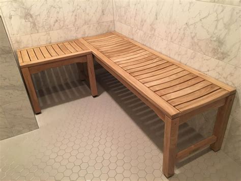 4 ft Teak Backless Bench - 48" Shower Bench Rosemont Collection.