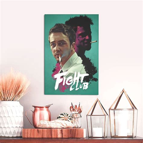 Fight Club Poster, Movie Poster, Fight Club Poster Print, Canvas Art Poster Wall Art Picture ...