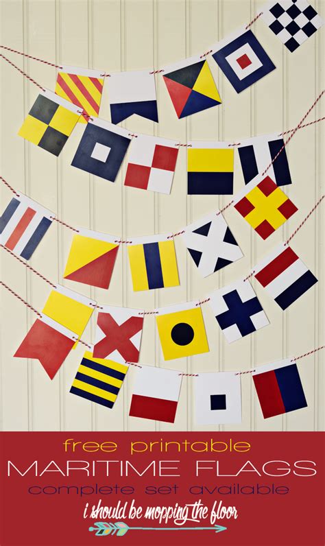 i should be mopping the floor: Free Printable Maritime Flags