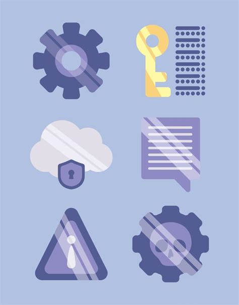 cyber security, icons set 16756722 Vector Art at Vecteezy