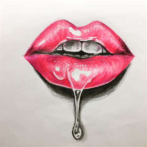 Lips drawing | Acryl, Malen