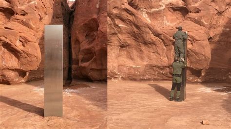 Mysterious, metallic 'monolith' found in remote area of Utah