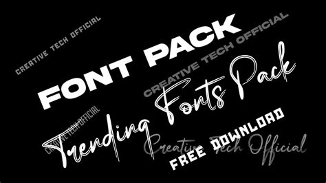 Alight Motion Fonts | Instagram Trending Fonts Pack | Free Font Pack | Fonts Pack Free Download ...