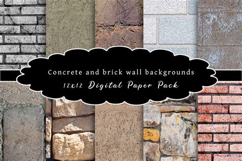 Concrete and Brick Wall Backgrounds Graphic by A Design in Time · Creative Fabrica