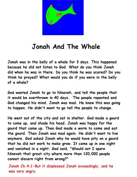 Susanne Larsen: Jonah And The Whale Activity For Preschoolers For Great Sex