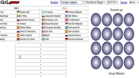 Champions League draw simulator - YouTube