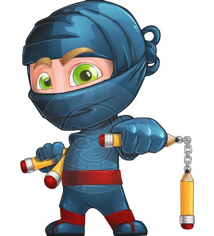 Ninja Vector Cartoon Characters | GraphicMama