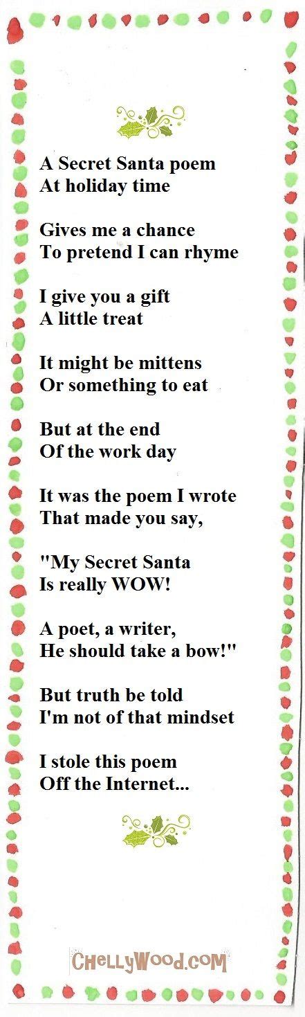 #Funny #Poem for #SecretSanta @ SecretPalTeachers.WordPress.com ...