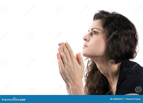 Woman Praying Hands stock image. Image of believer, woman - 66804527