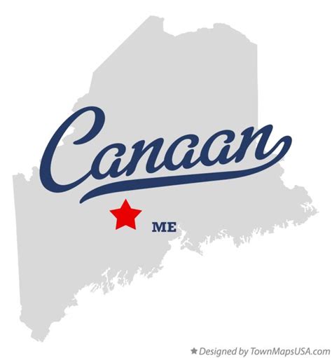 Map of Canaan, ME, Maine