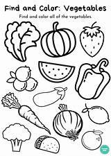 Vegetables Coloring Worksheet  Color worksheets For Preschool Letter sketch template