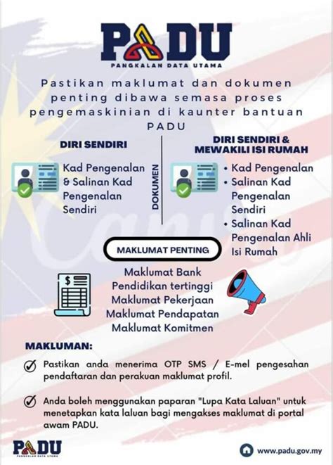 Cara Daftar PADU Dan Kemaskini Maklumat Sebelum 31 Mac 2024