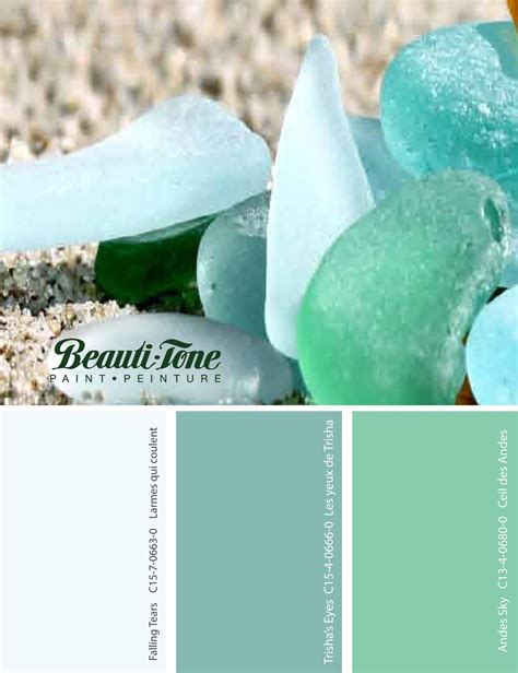 These #BeautiTone #colours provide a great beach feel with a soft sea glass palette. | White ...