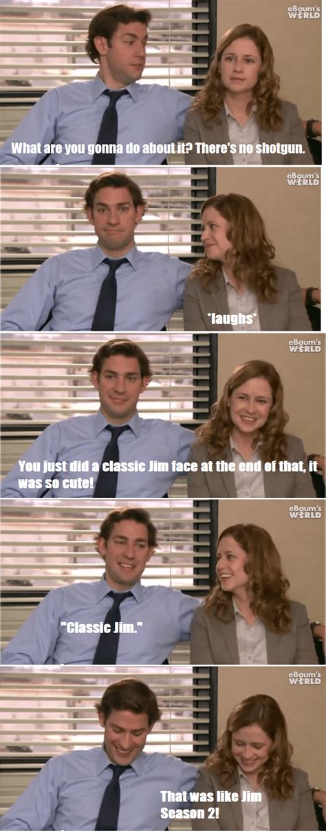 One of my favorite Jim and Pam moments is actually from a blooper reel of S06E01. : r/DunderMifflin