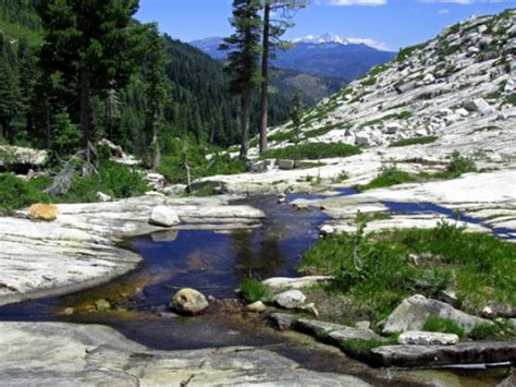 Bear Creek and Mount Shasta below Big Bear Lake in the Trinity Alps. — Northern California ...