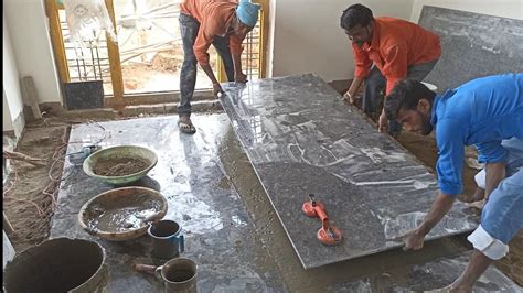 how to install granite flooring - YouTube