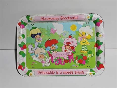 RARE VINTAGE STRAWBERRY Shortcake Metal TV Tray With Folding Legs 80s $49.99 - PicClick