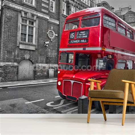 Red London Bus Wallpaper | Wallsauce UK