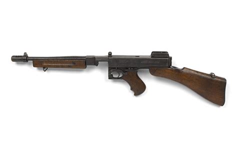 Thompson M1928A1 .45 inch sub machine gun, 1940 (c) | Online Collection | National Army Museum ...