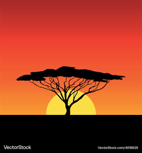 African Sunset Clip Art