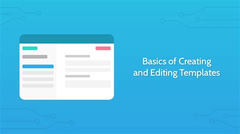 Basics of Creating and Editing Templates - YouTube