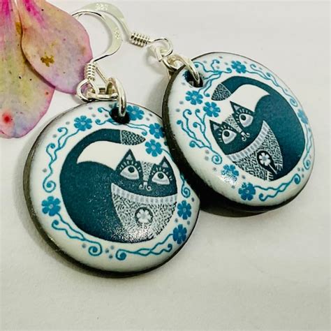 Cat Earrings - Etsy