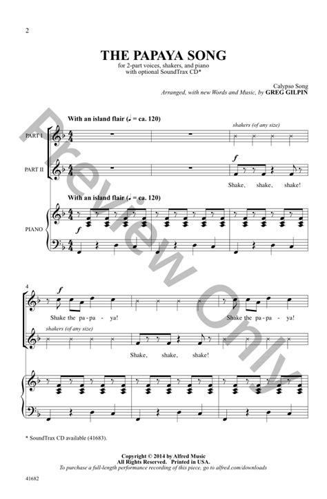 The Papaya Song (Two-Part ) by Greg Gilpin| J.W. Pepper Sheet Music