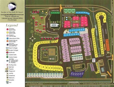 Resort Map at Garden of the Gods RV Resort | Colorado Springs Camping