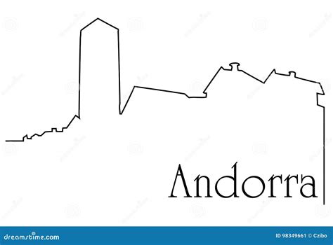 Andorra capital city stock vector. Illustration of modern - 98349661